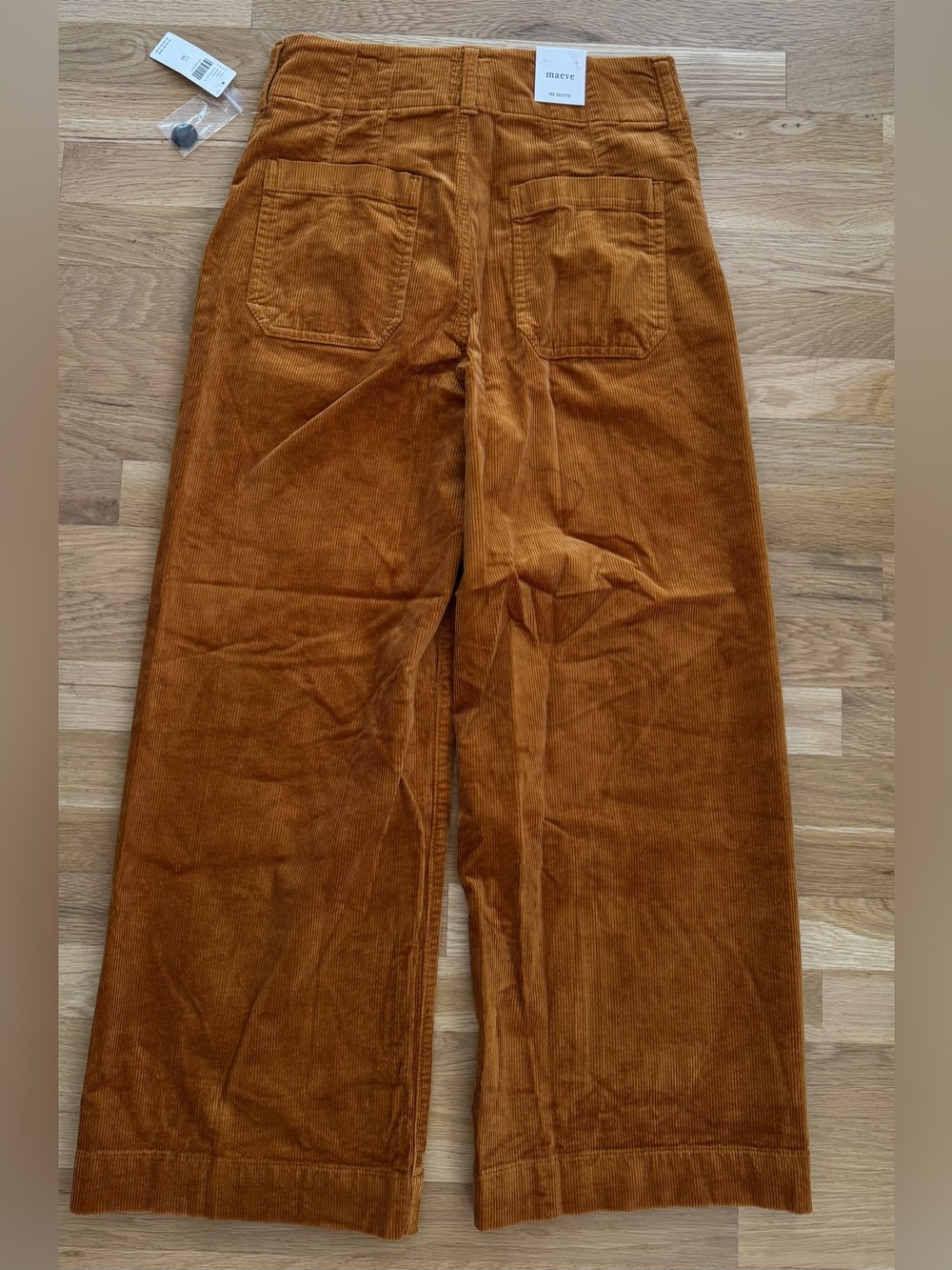 Anthropologie Maeve The Colette Cropped Wide-Leg Corduroy size 30 - Picture 7 of 10
